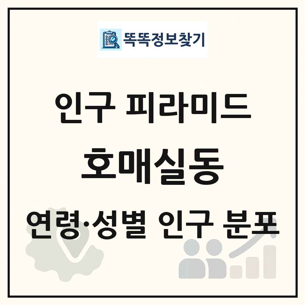 호매실동 인구 피라미드 링크 그림